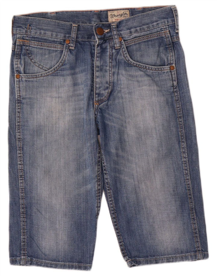 WRANGLER Herren Norton Denim Shorts W29 Small Blaue Baumwolle