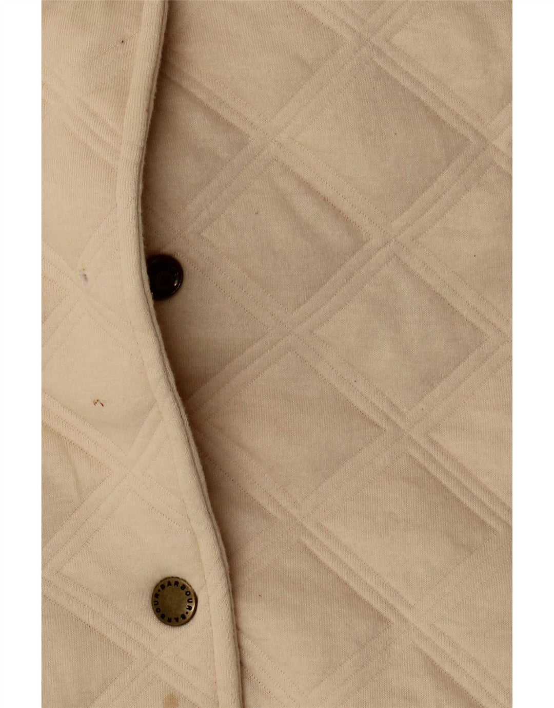 Barbour Damen Übergroße Steppjacke UK 10 Small Beige Baumwolle