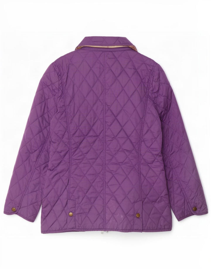 Barbour Damen Steppjacke UK 12 Medium Lila Polyester