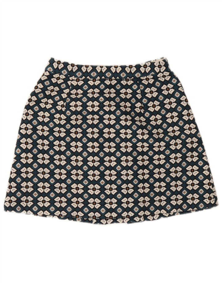 Zara Damen Minirock XS W24 Blau geblümt