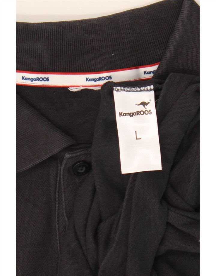 Kangaroos Herren-Poloshirt, groß, marineblau, Baumwolle