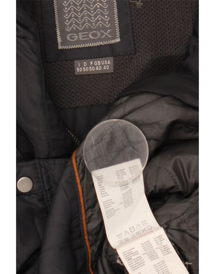 Geox Herren-Utility-Jacke mit Kapuze, UK 40, groß, marineblau, Polyamid