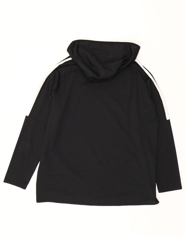 Nike Mens Dri Fit Hoodie Jumper 2XL Black Colourblock Polyester