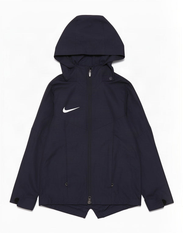 Nike Jungen-Regenjacke mit lockerer Passform und Kapuze, 6–7 Jahre, XS, Marineblau, Polyester