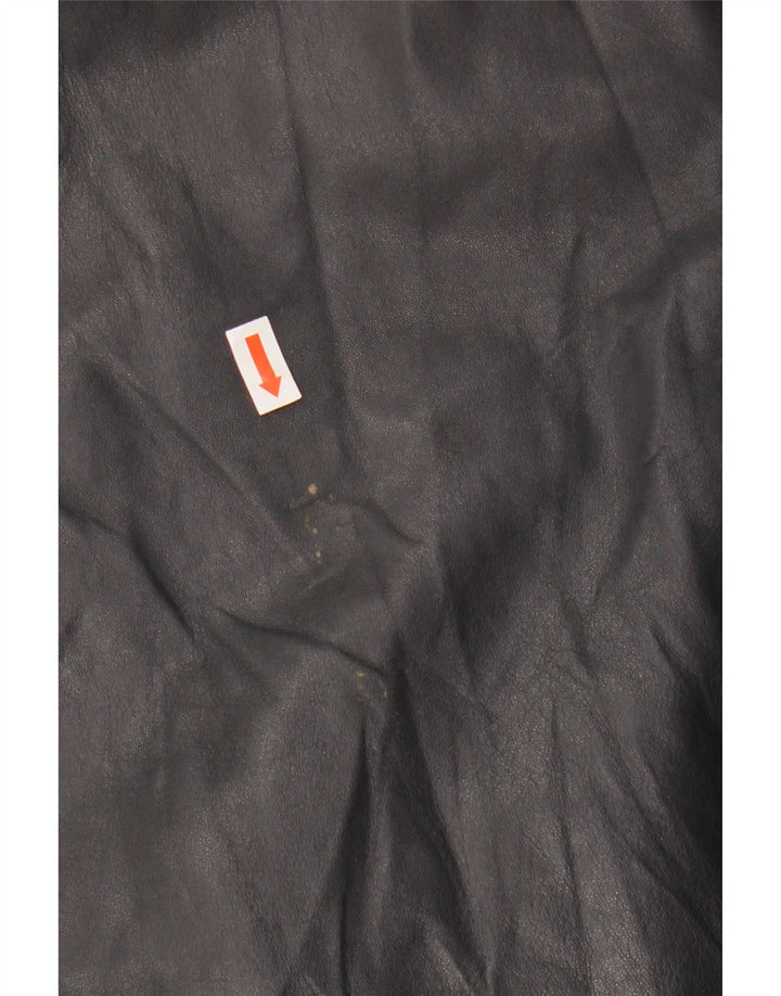 PER ME Damen Lederjacke UK 22 2XL Schwarzes Leder