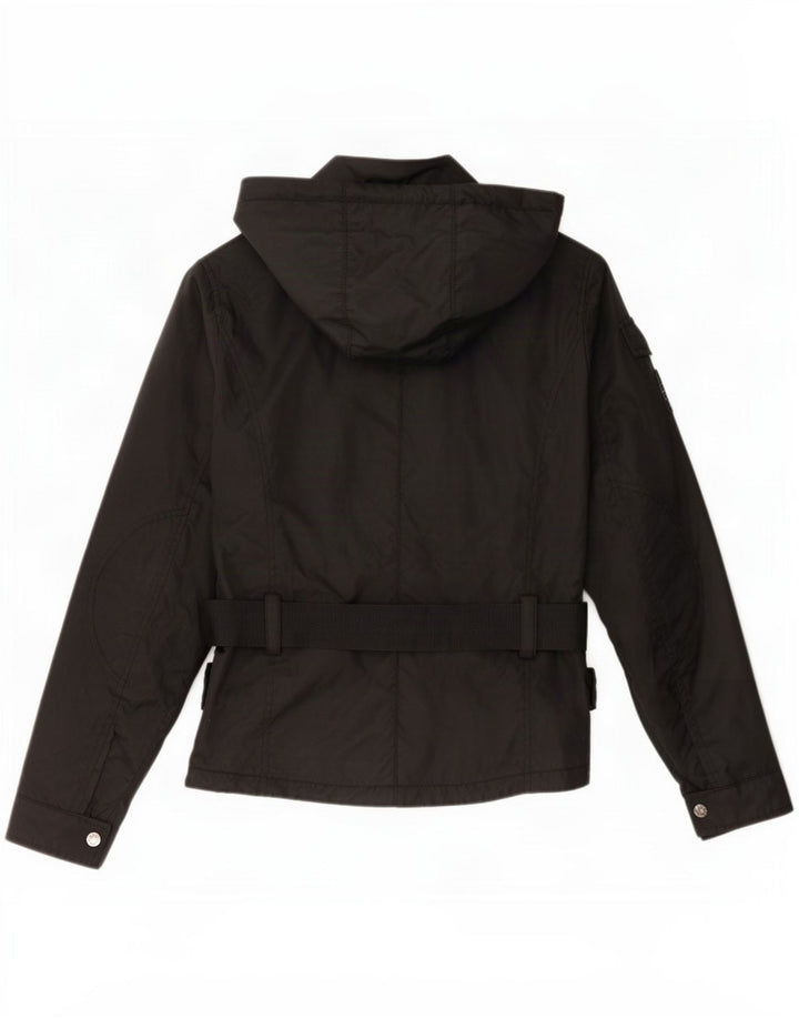 Refrigue Damen-Utility-Jacke mit Kapuze, UK 12, mittelschwarzes Nylon