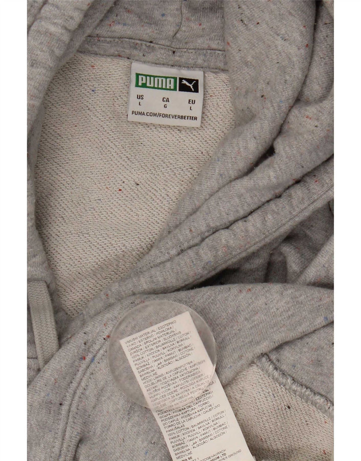 Puma Herren Kapuzenpullover, groß, grau gefleckte Baumwolle