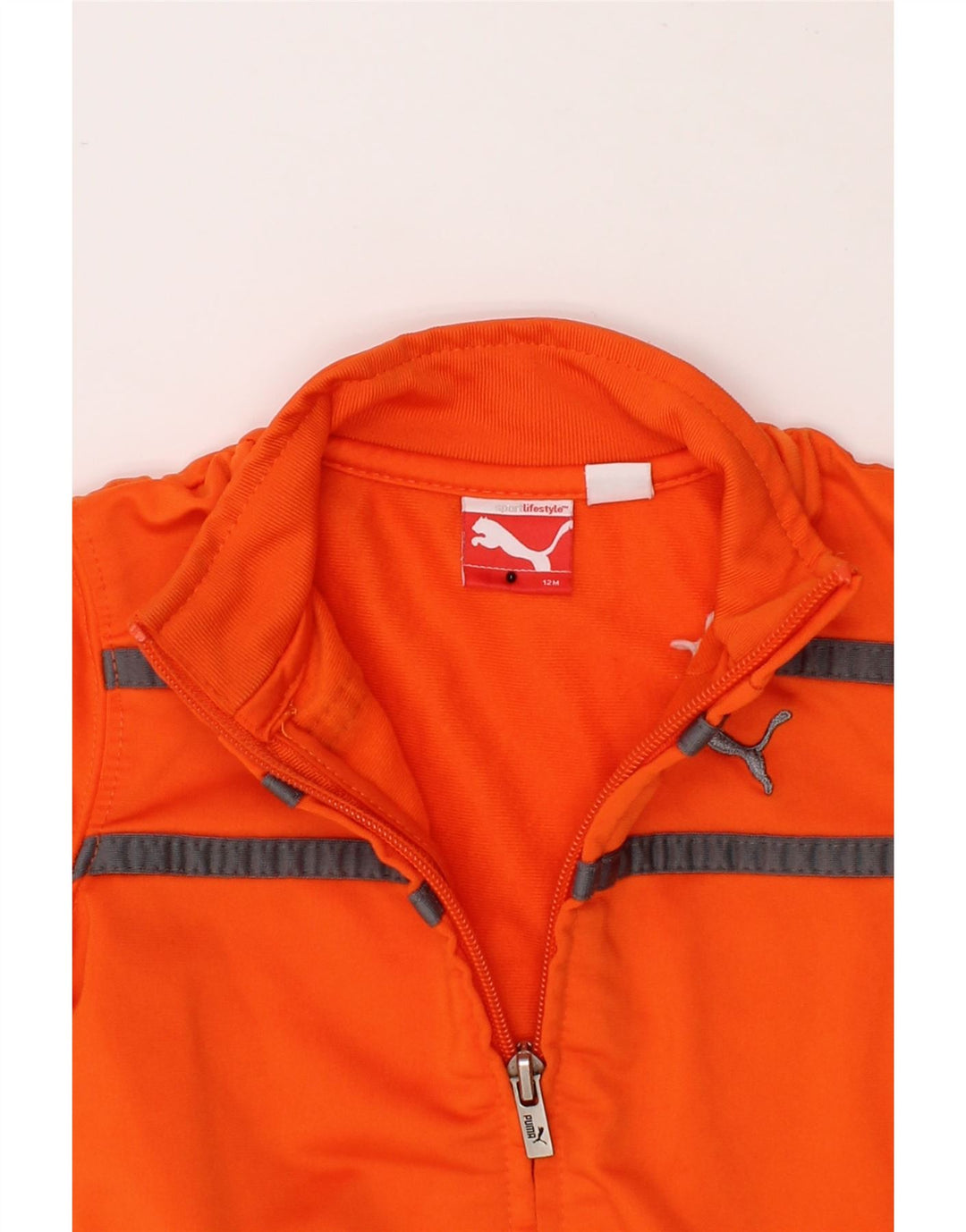 PUMA Baby Boys Tracksuit Top Jacket 9-12 Months Orange Polyester Vintage Puma and Second-Hand Puma from Messina Hembry 