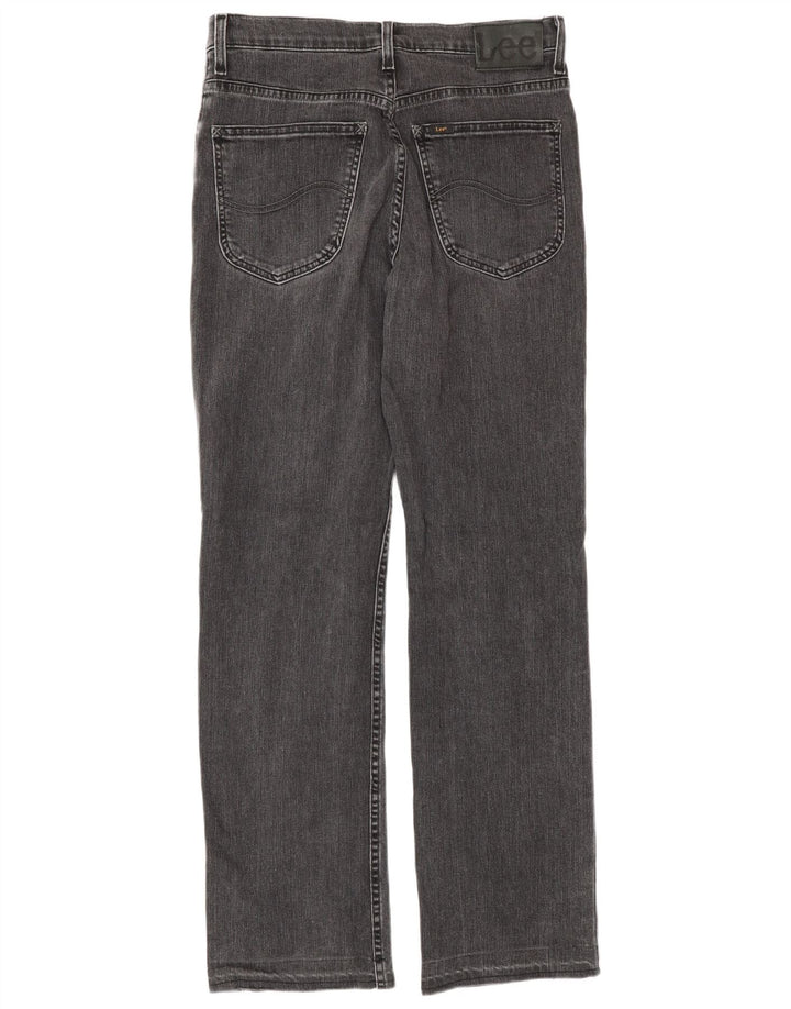 Lee Herren Brooklyn Straight Jeans W32 L34 Graue Baumwolle