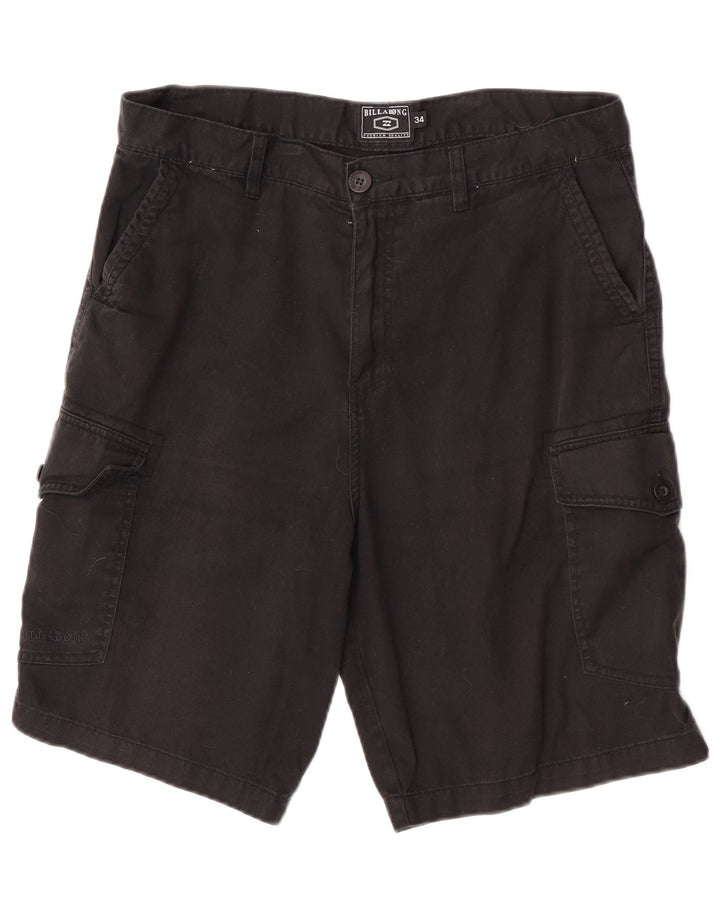 Billabong Herren Cargoshorts W34 Große schwarze Baumwolle
