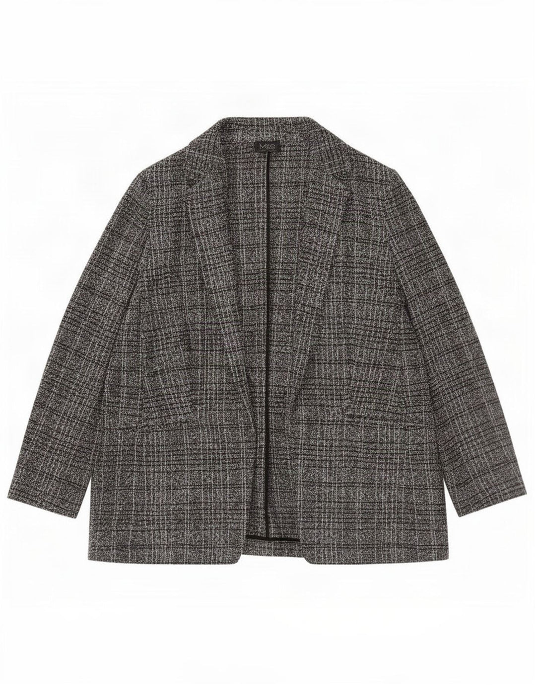 Marks & Spencer Womens Open Blazer Jacke UK 16 Large Schwarz kariertes Polyester