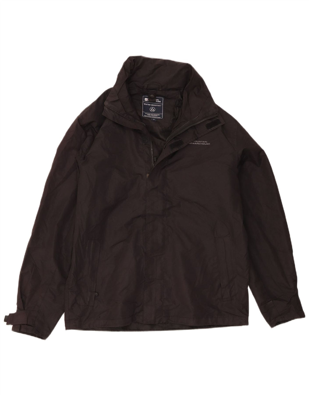 Mountain Warehouse Herren-Regenjacke mit Kapuze, UK 36, Größe S, Schwarz, Polyester