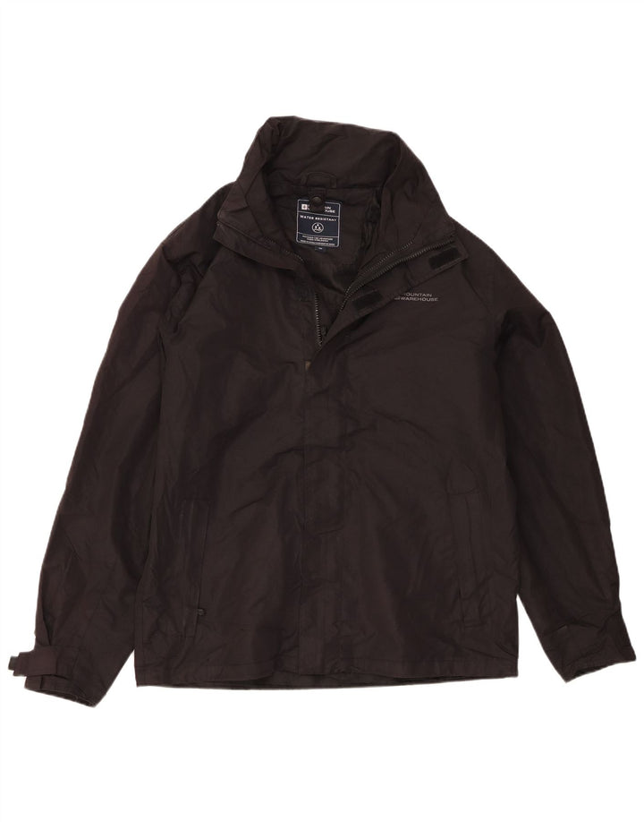 Mountain Warehouse Herren-Regenjacke mit Kapuze, UK 36, Größe S, Schwarz, Polyester