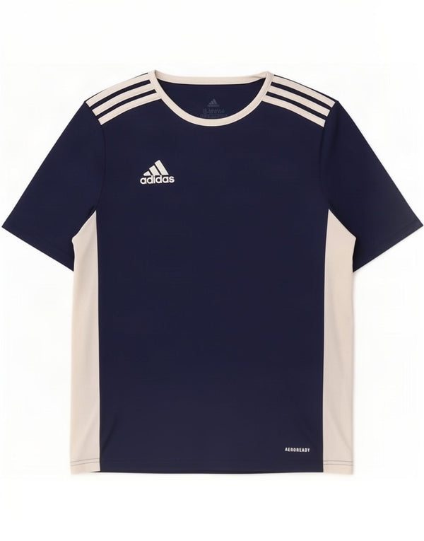 Adidas Jungen Aeroready T-Shirt Top 13-14 Jahre Marineblau Farbblock