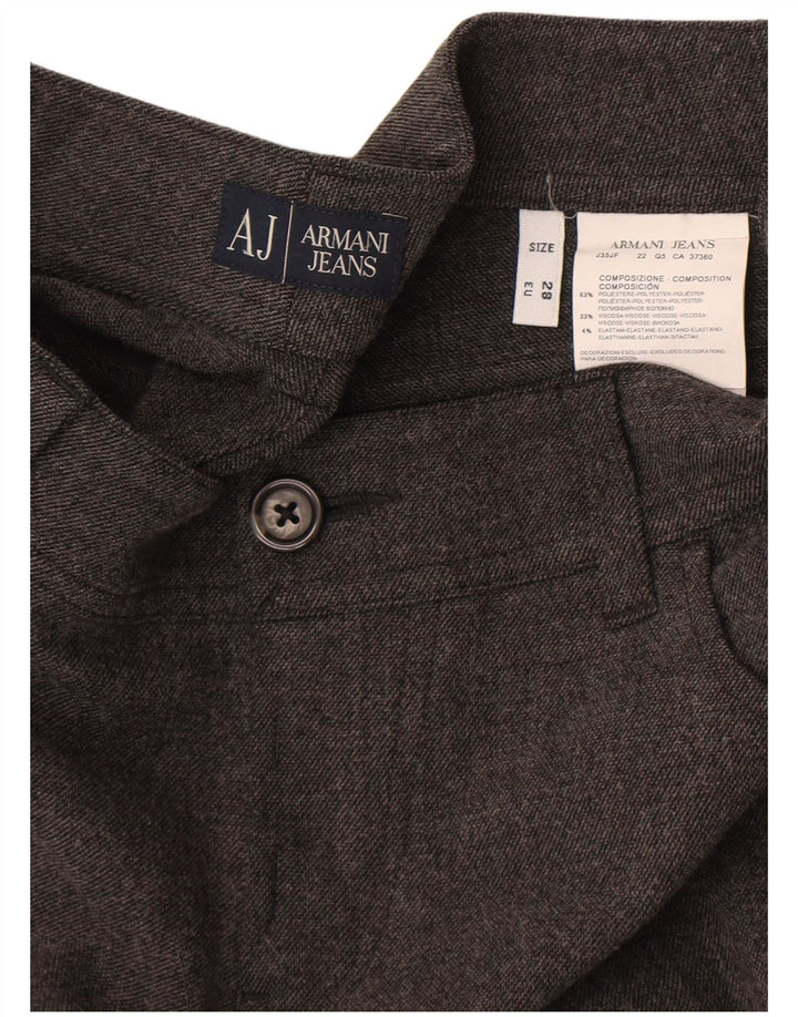 Armani Herren Slim Fit Freizeithose W28 L29 Grau Polyester