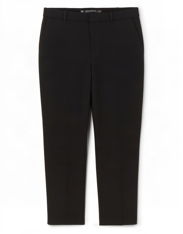 Zara Damen Crop Slim Anzughose EU 40 Medium W30 L24 Schwarz Polyester