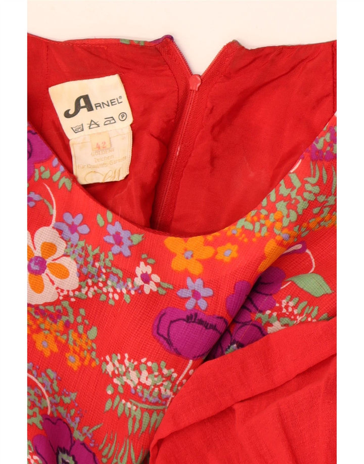 Arnel Damen-A-Linien-Kleid, EU 42, großes rotes Blumenmuster