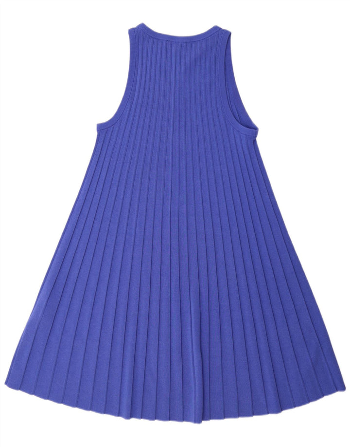 COS Ärmelloses Zeltkleid für Damen, UK 14, mittelblaue Baumwolle
