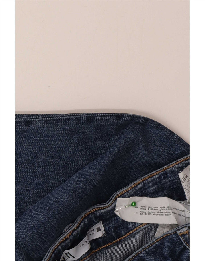 Zara Damen Schlagjeans EU 38 Small W28 L32 Blaue Baumwolle