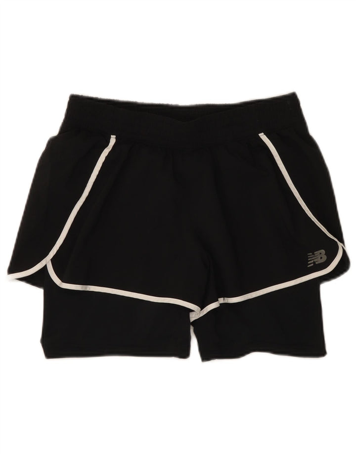 New Balance Damen Sportshorts UK 8 Small Schwarz Polyester