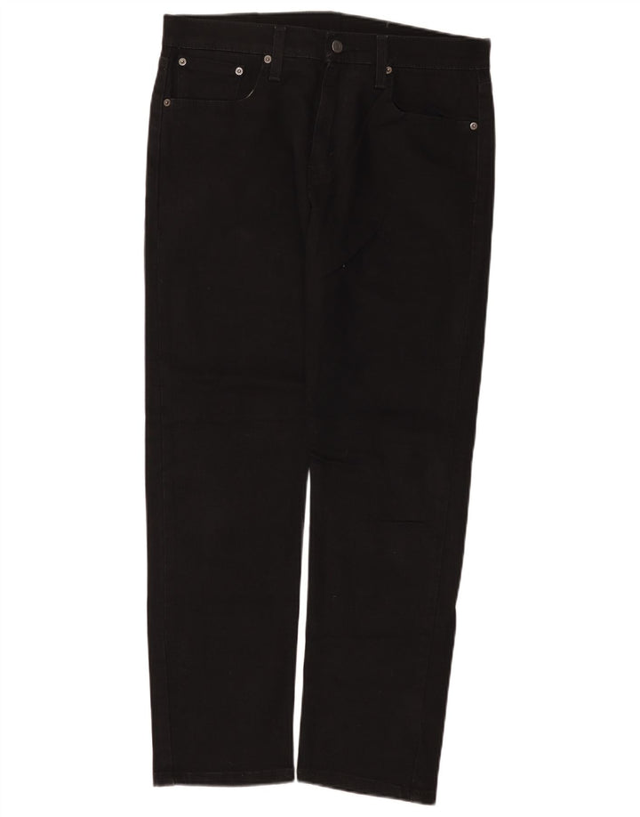 Levi's Herren 502 Tapered Jeans W32 L30 Schwarze Baumwolle