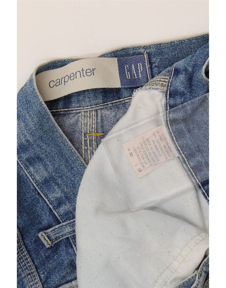 Gap Herren Carpenter Cargo Straight Jeans W32 L32 Blaue Baumwolle