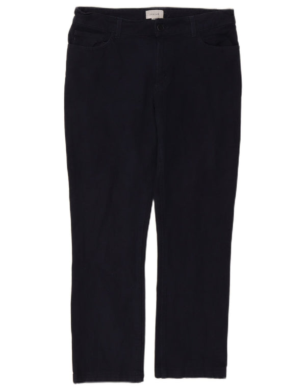 Jigsaw Damen Straight Jeans UK 10 Small W27 L25 Marineblaue Viskose