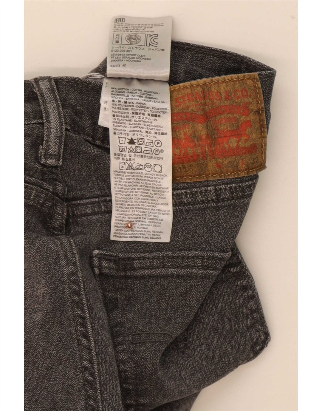 Levi's Herren 511 Slim Jeans W30 L29 Graue Baumwolle