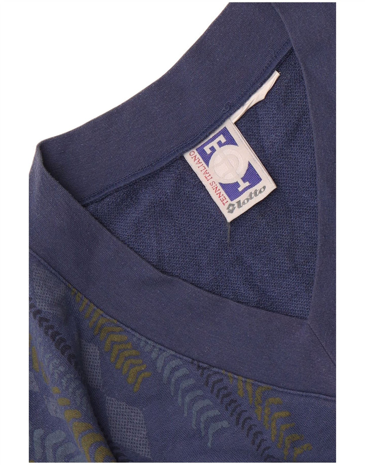 Lotto Herren-Sweatshirt, ärmellos, groß, blau, geometrisch