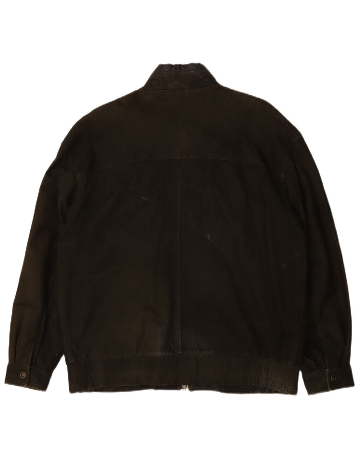 Vintage Herren Lederjacke IT 48 Medium Khaki