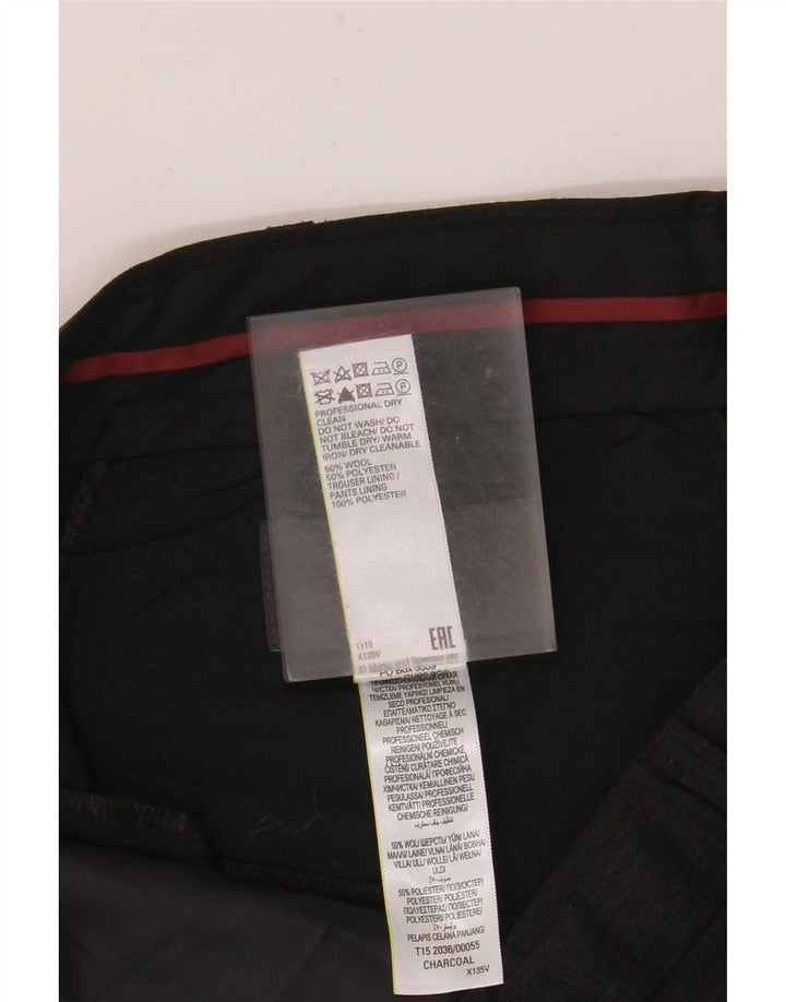 Marks & Spencer Herren-Anzughose in normaler Passform, W36, L31, graue Wolle