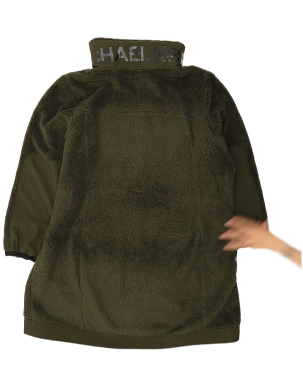 Michael Kors Damen Fleecemantel UK 20 2XL Grün Polyester