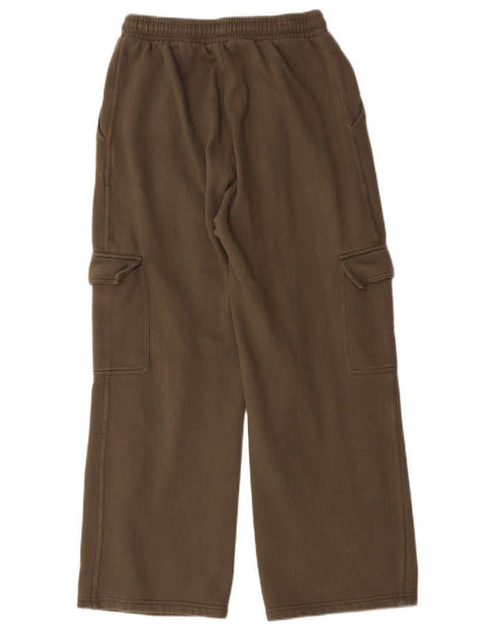 Zara Damen Cargo-Trainingshose UK 12 Medium Khaki Baumwolle