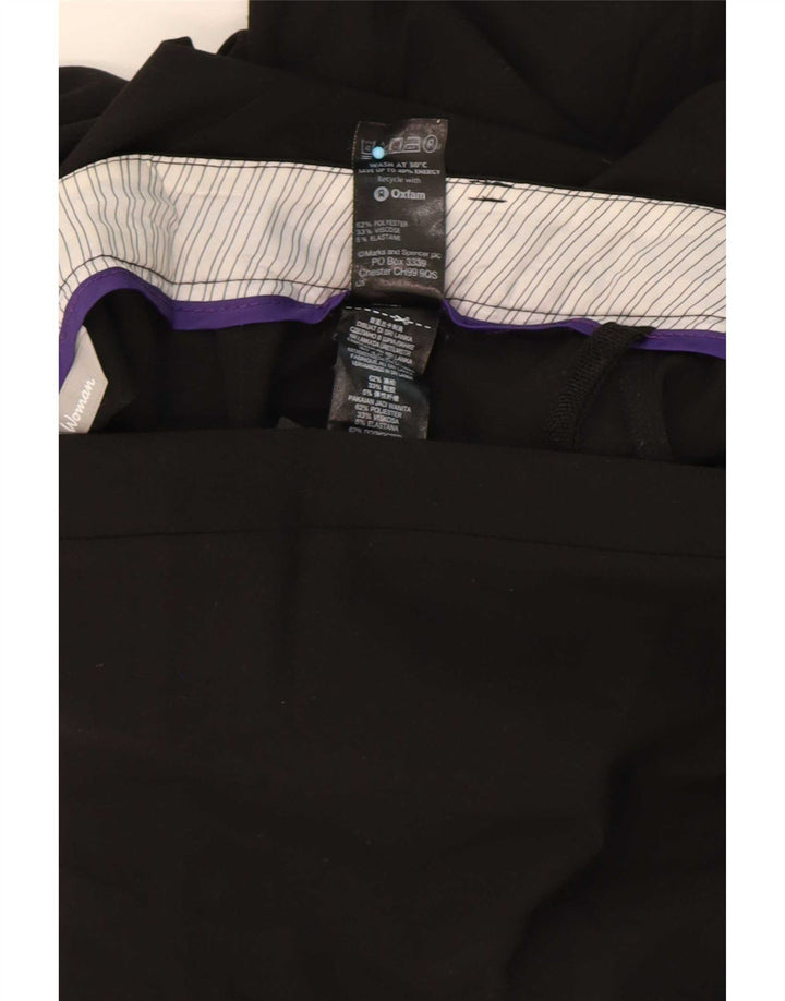 Marks & Spencer Damen Bootcut-Anzughose UK 10 Small W31 L30 Schwarz