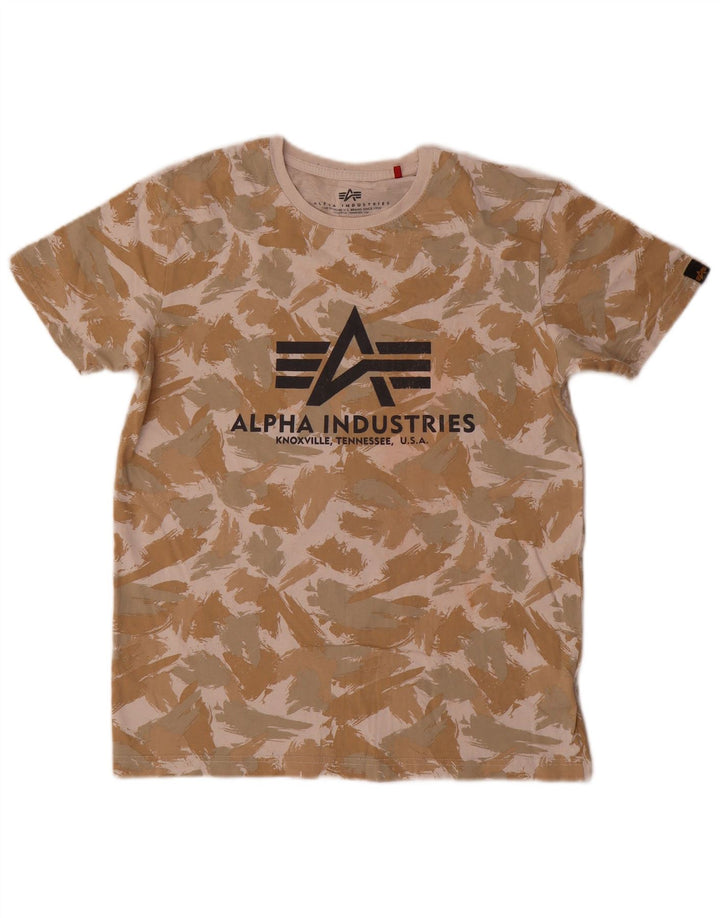 Alpha Industries Herren-T-Shirt mit Grafik, Größe S, mehrfarbig, Baumwolle
