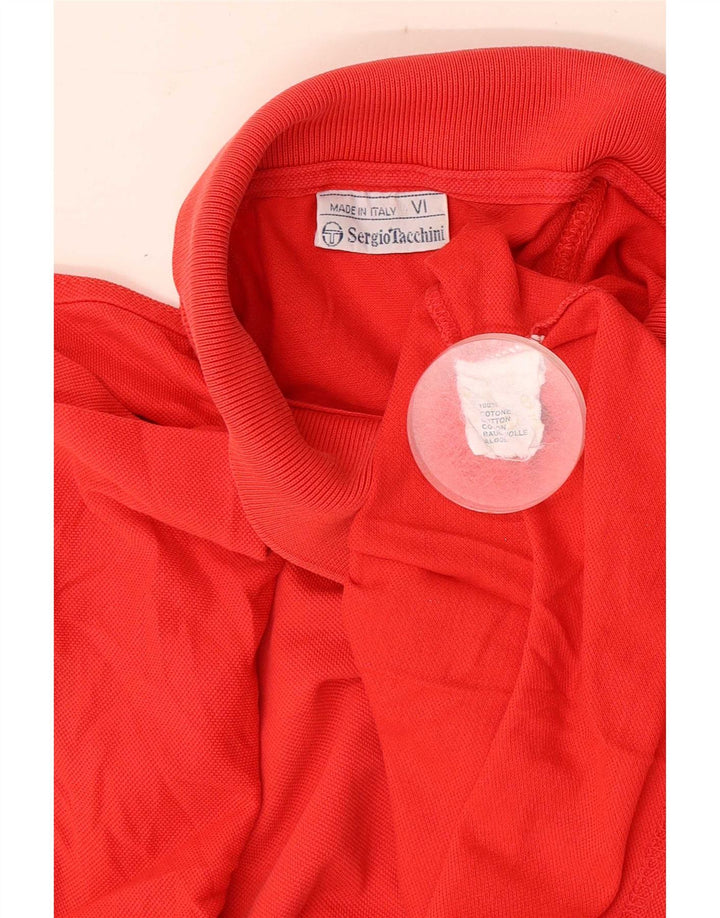 Sergio Tacchini Herren-Poloshirt aus mittelroter Baumwolle