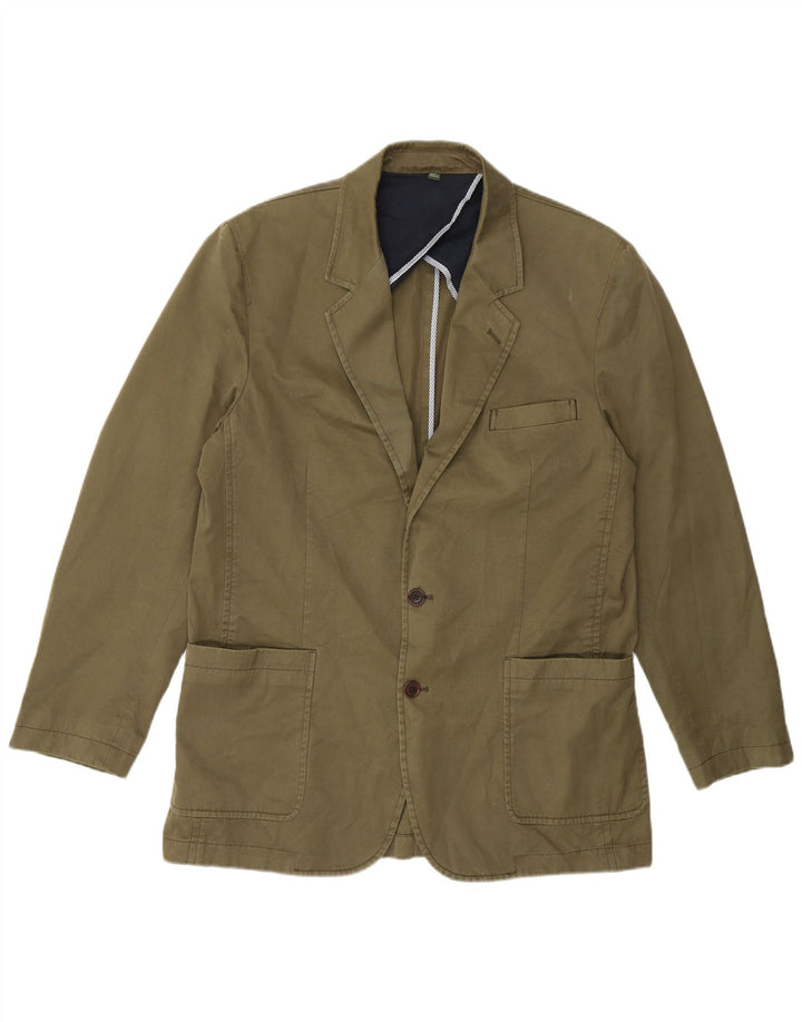 Orvis Herren-Blazer mit 2 Knöpfen, UK 40, Größe L, Khaki, Baumwolle
