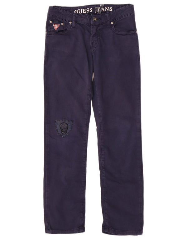 Guess Slim-Jeans für Mädchen, 9–10 Jahre, W26 L25, marineblaue Baumwolle
