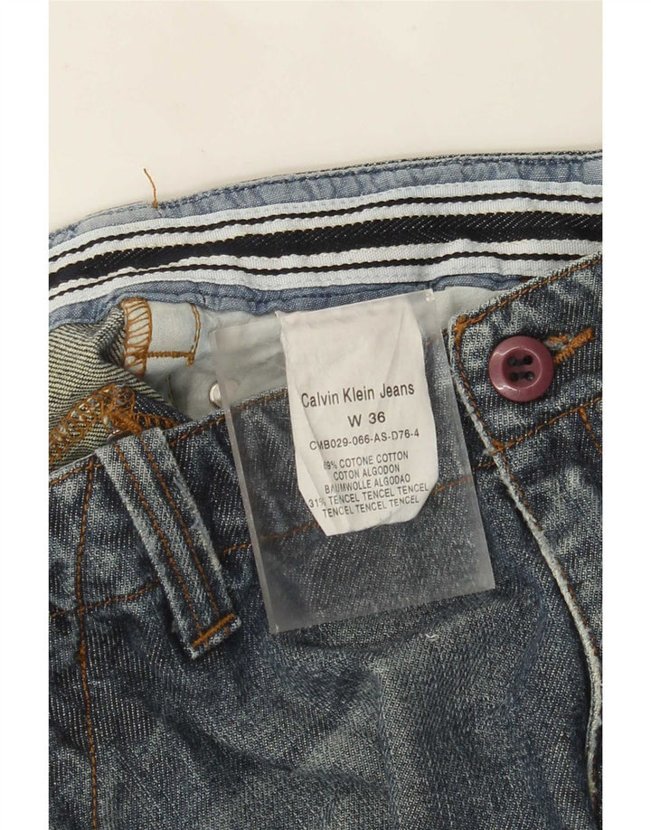 Calvin Klein Herren Straight Jeans W36 L29 Blau Tencel