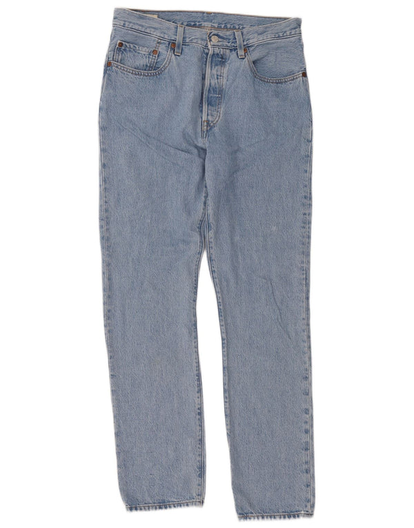Levi's Damen 501 High Waist Straight Jeans W30 L32 Blaue Baumwolle