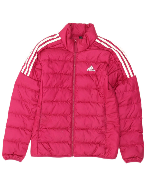 Adidas Damen Wattierte Jacke UK 8/10 Small Rosa Polyester