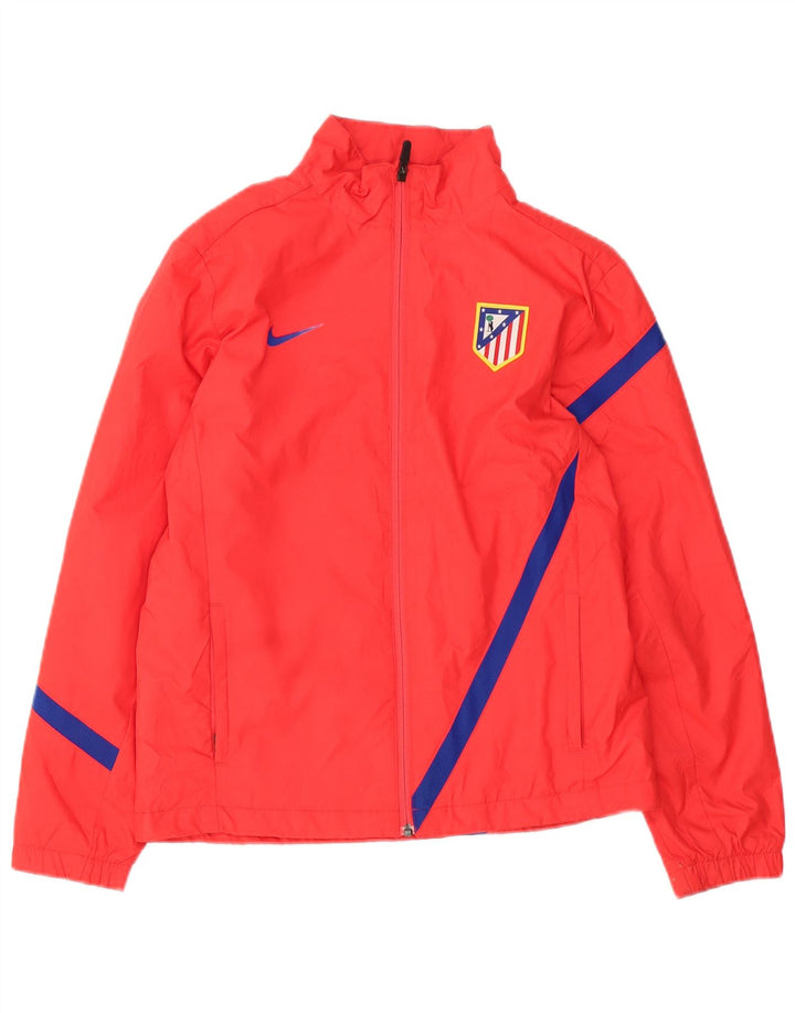Nike Jungen-Trainingsanzugoberteil, Jacke, 12–13 Jahre, groß, rotes Farbblock-Polyester