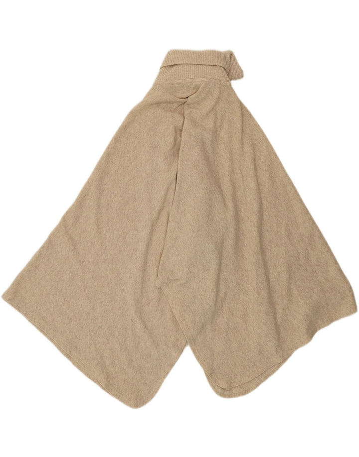 VINTAGE Poncho-Pullover für Damen, Einheitsgröße, beige Lammwolle