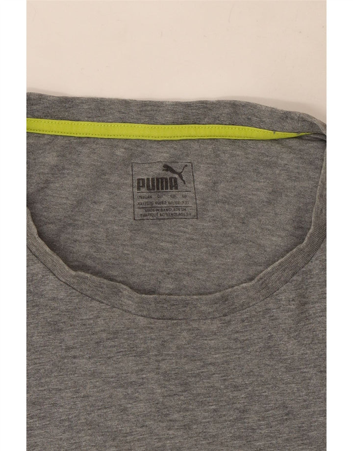 Puma Herren Grafik T-Shirt Top 2XL Grau meliert
