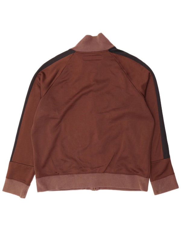 Replay Mens Graphic Tracksuit Top Jacket 2XL Brown Colourblock Polyester