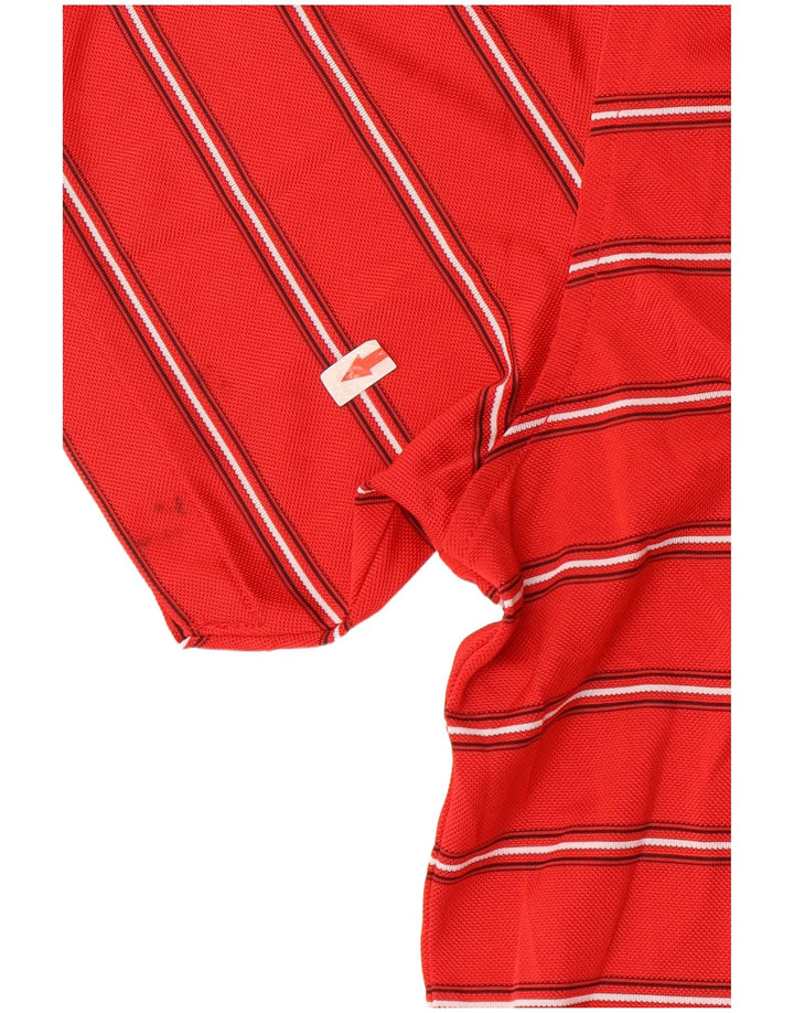 Izod Herren-Golf-Poloshirt, 2XL, rot gestreift, Polyester