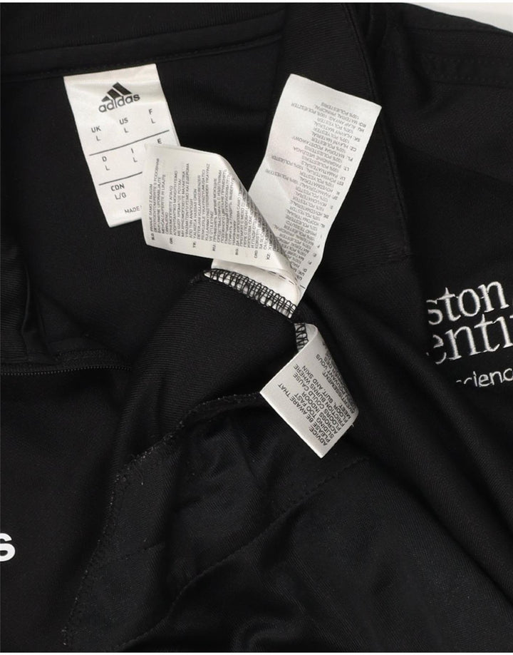 Adidas Herren Climalite Graphic Zip Neck Sweatshirt Pullover Large Schwarz