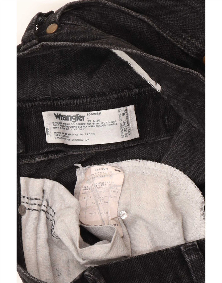 Wrangler Herren Straight Jeans W29 L30 Schwarze Baumwolle
