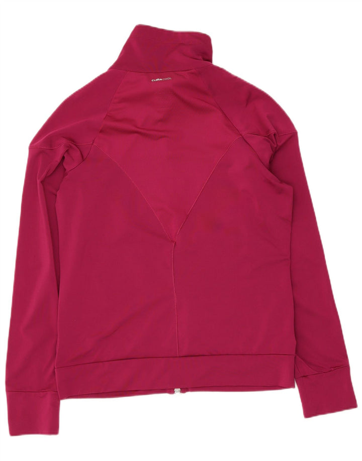 Adidas Womens Climacool Tracksuit Top Jacket UK 12 Medium  Pink Polyester