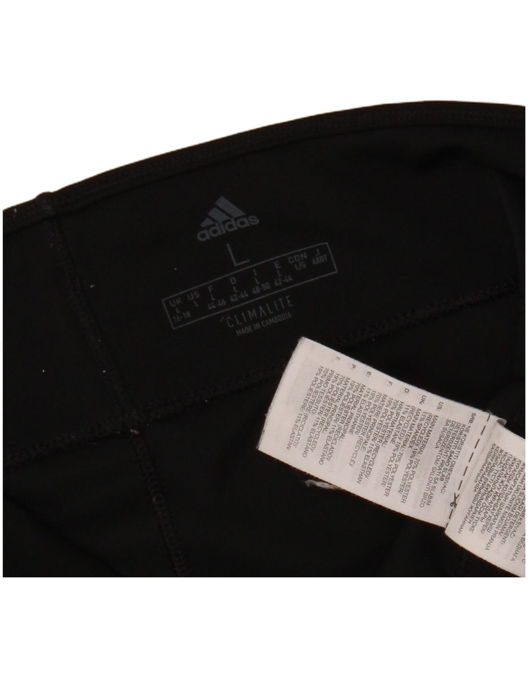 Adidas Damen Climalite Capri Leggings UK 16/18 Large Schwarz Polyester